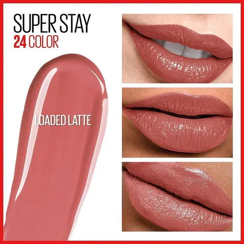 Labial Maybelline Superstay 24 Color tono 235 Loaded Latte