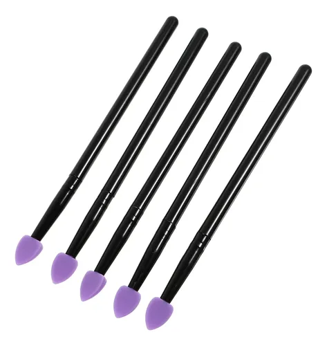 Práctico Cepillo De Silicona Para Sombra De Ojos, 5 Unidades