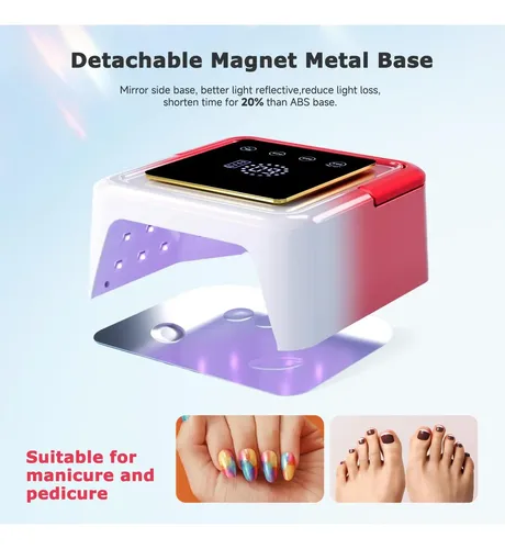 Lámpara De Uñas Uv Led Inalámbrica Meremit 108w Con