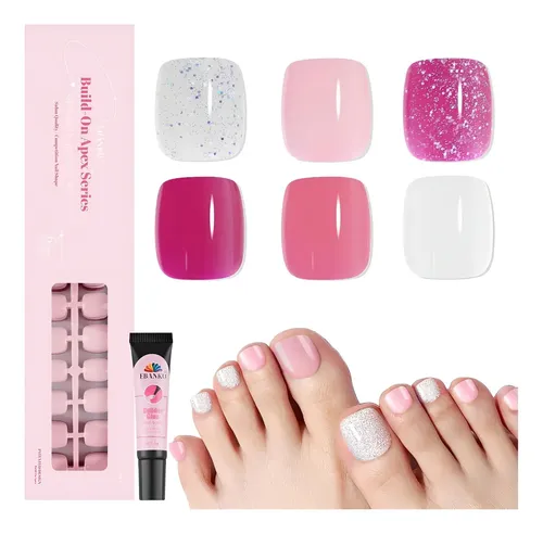 Uñas Postizas Para Dedos De Los Pies Ebanku 216 Piezas 18 Se