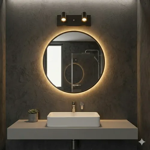 Espejo Luz Led 60 Cm Baño Redondo