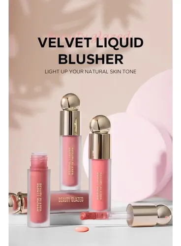 Rubor Líquido Velvet Con Aplicador Doe-foot – Kiss Beauty