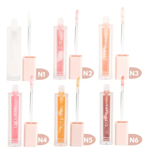 Lip Gloss Con Glitter Brillo Labial Hidratante City Girl