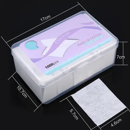 Almohadillas De Limpieza Cosmética Para Uñas Faciales, 1000