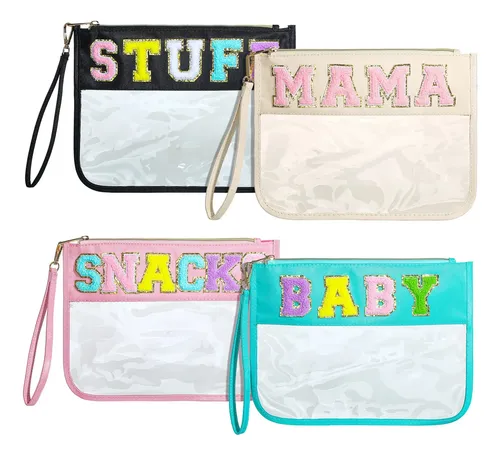 Bolsa De Maquillaje Buryeah Chenille Letter Pouch De Nailon