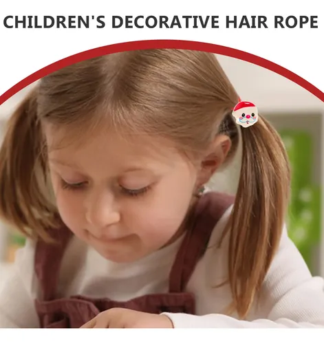 ..20 Cintas Navideñas Elásticas Para Coletas Con Forma De Mu