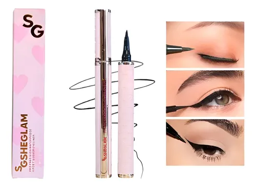 Delineador Líquido Eyeliner Precision Color Black Sheglam Negro Mate