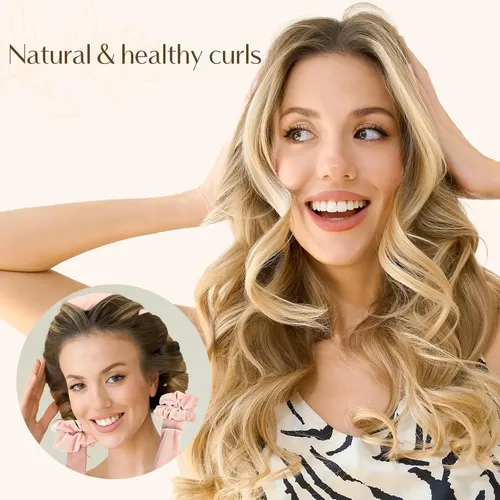 Set De 24 Pinzas De Rulos Sin Calor For Cabello, Uso Noctur