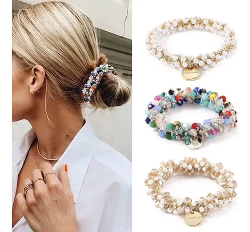 Brinie Pearl Scrunchie – Cintas Elásticas Para El Pelo, Colo