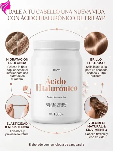 Mascara Capilar Acido Hialuronico Frilayp X1000ml