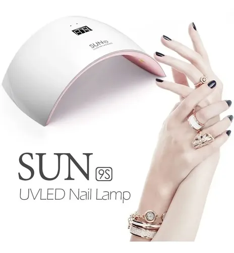 Cabina Bivolt LED y UV Acrigel Sun 9s Plus, color blanco, 110 V/220 V
