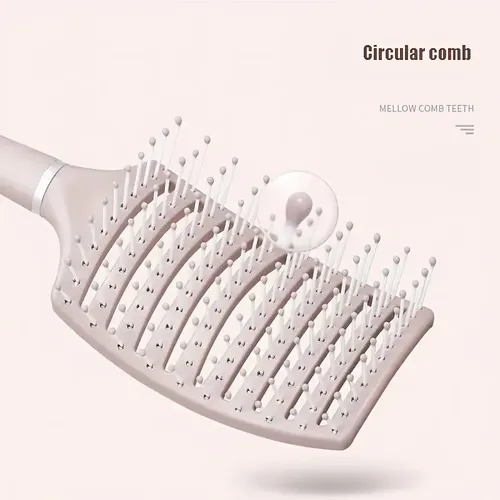 Set Cepillo Desenredante Ventilado Y Peine Ancho Rosa