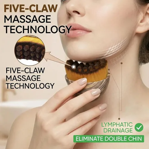 Set Gua Sha Acero Y Cepillos Faciales Para Drenaje