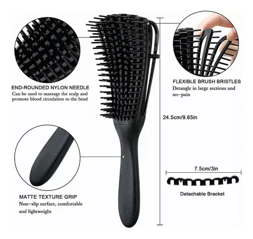 Peine Masaje Octopus Para Cabello Rizado Y Con Nudos Color