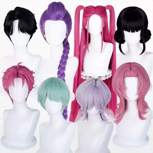 Peluca De Cosplay De Anime, Kpop, Cazador De Demonios, Disfr