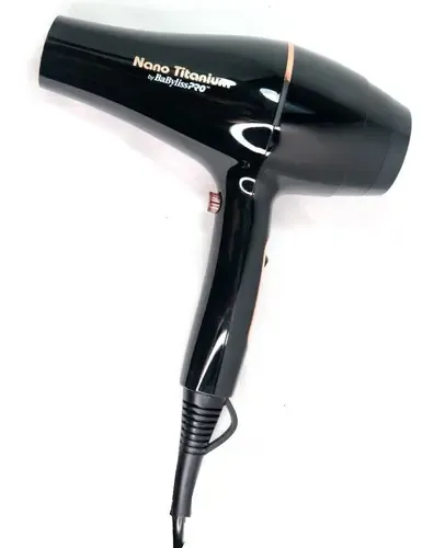 Secador De Pelo Profesional Babyliss Nano Gold Color Negro