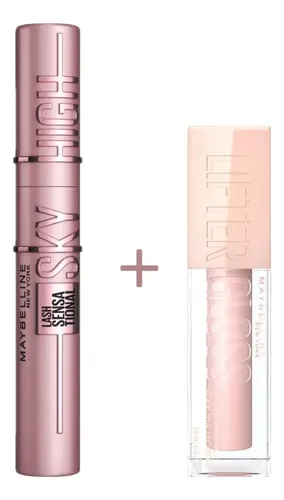 Sky High Mascara Maybeline Combo Lifter Gloss Ice 002