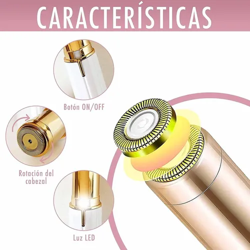 Depiladora Facial Eléctrica Portátil Con Luz Recargable \