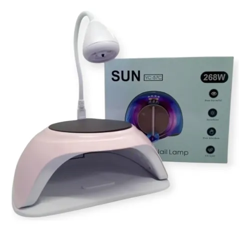 Lampara Cabina Manicura Sun Yc-57c Doble Función 56 Led/268w