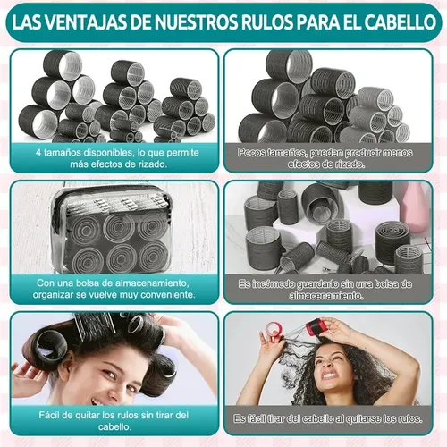 42 Tubos Para Rizar Cabello Abrazadera Plástica Para Cabello