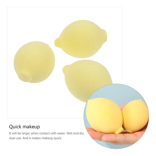 Esponjas De Maquillaje 3pcs Con Forma De Fruta