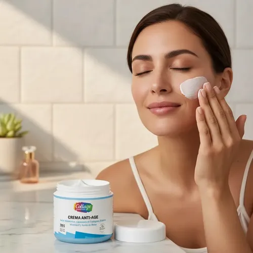 Crema Anti Edad Collage 250g Con Ácido Hialurónico Y Vitamina E