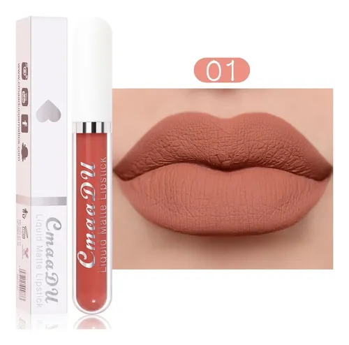 Set 10 Labiales Líquidos Mate Cmaadu Larga Duración 10pcs