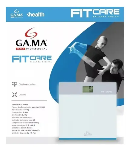 Balanza Digital Ga.ma Italy Fit Care, Hasta 150 Kg
