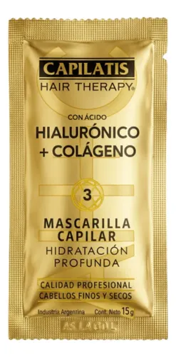 Capilatis Mascara Capilar Ac Hialuronico + Colágeno 24un 15g