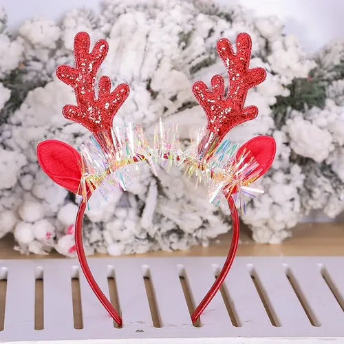 Cinta De Campanas Navidad Con Astas Brillantes Chica ,