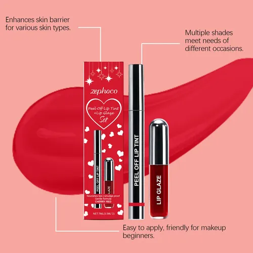 Set De Delineador Y Esmalte Labial Rojo Cereza