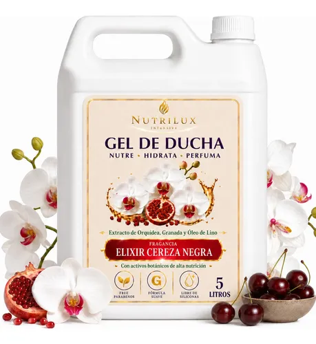 Gel Ducha Jabon Nutrilux Con Orquideas S/ Parabeno 5 Litros
