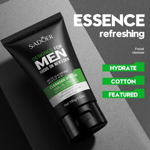 Limpiador Facial Hombre Control Aceite Sadoer Multiproposito