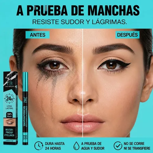 Delineador Negro De Ojos Preciso Para Maquillaje Definido