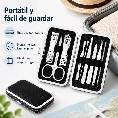 Set De Acero Inoxidable Para El Cuidado De Uñas Y Pies