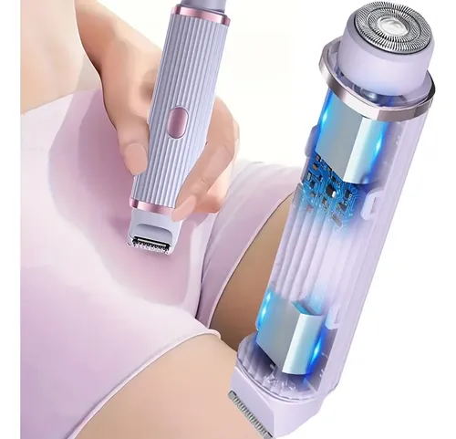 Depiladora Eléctrica 2 En 1 Doble Cuchilla Usb Para Mujer Cu Morado