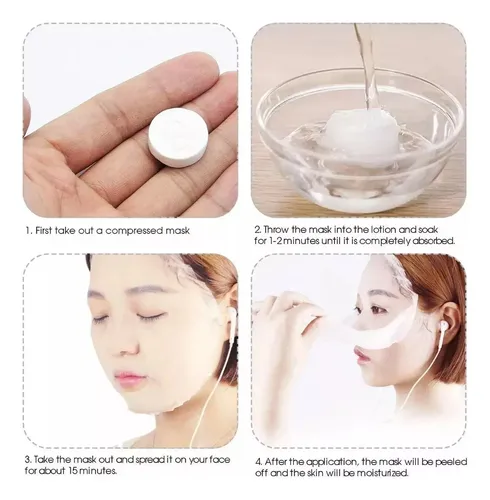 Mascara O Mascarilla Comprimida Facial Pastilla Cápsula X100