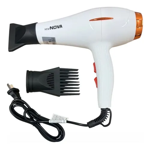 Secador De Pelo New Nova Frio Calor Difusor Y Boquilla 2 Vel