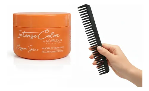 Máscara Intense Color Copper Shine Novalook +peine Desenredo