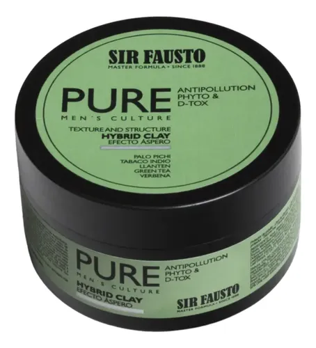 Sir Fausto Pure Hybrid Clay Cera Detox Efecto Áspero 100ml