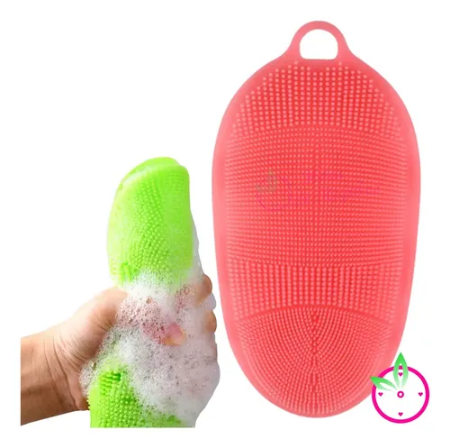 Guante Silicona Exfoliante Ducha Baño Corporal Facial Hdr Color Celeste