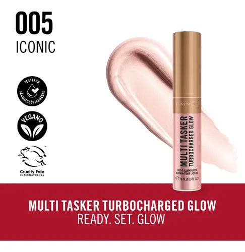 Iluminador Líquido Multitasker Turbocharged Glow Rimmel London