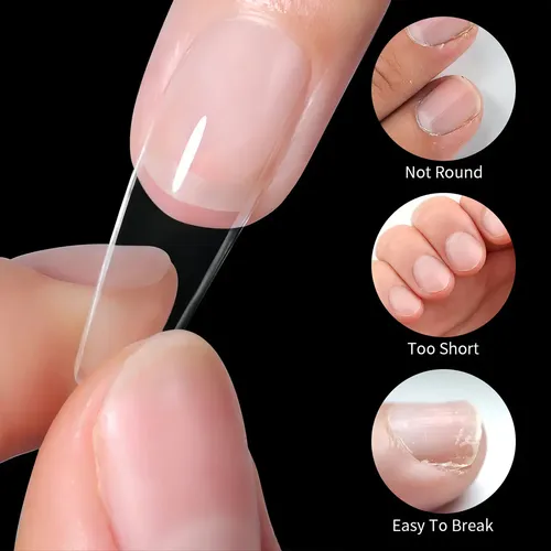 Uñas Postizas Cuadradas Miss Seven 100 Tips Nail Tips Color Natural