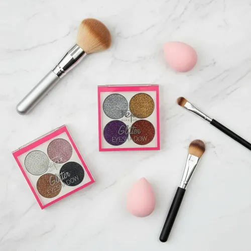 Paleta Sombras Ojos Rostro Glitter Gel Purpurina 4 Colores