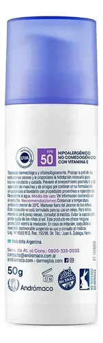 Protector Solar Dermaglos Solar F50 Facial Con Color X50gr