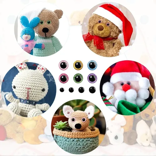 Ojos De Seguridad Brillantes Para Amigurumi 6 24mm X324
