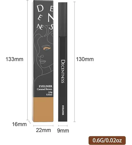 Delineador Líquido Marrón Vivacious Cosmetics 0.59 Ml
