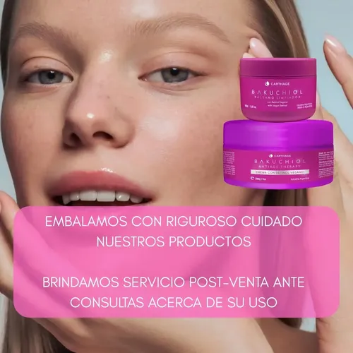 Kit X2 Bakuchiol Carthage Limpieza Crema Rutina Skincare Set