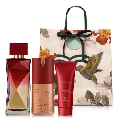 Kit Essencial Ato Femenino Perfume Crema Manos Y Body Splash