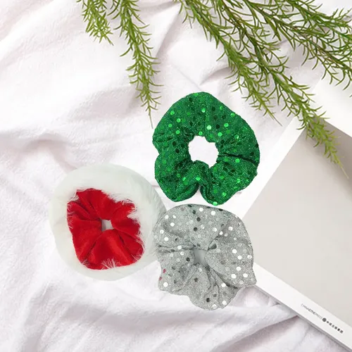 6 Cintas Navideñas Para El Pelo, Lentejuelas, Cuerda Para El